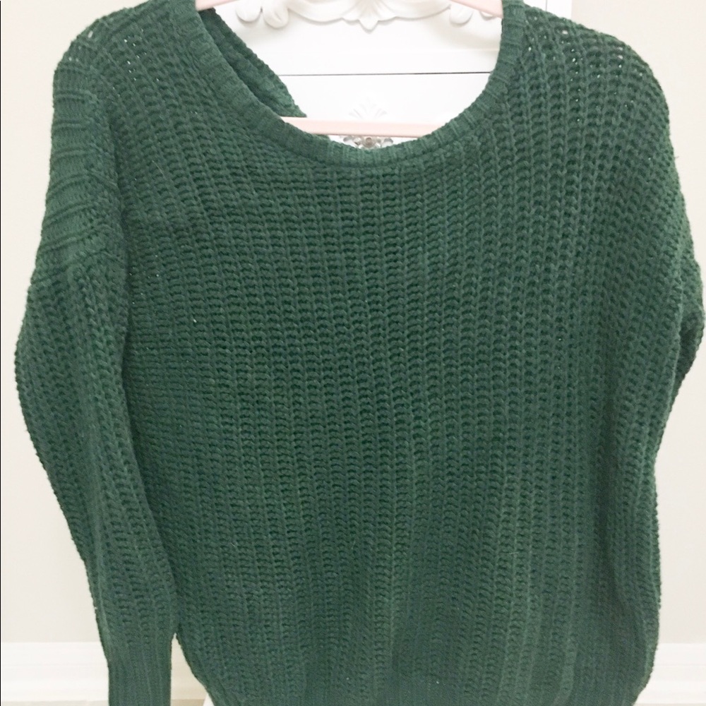Dark green sweater